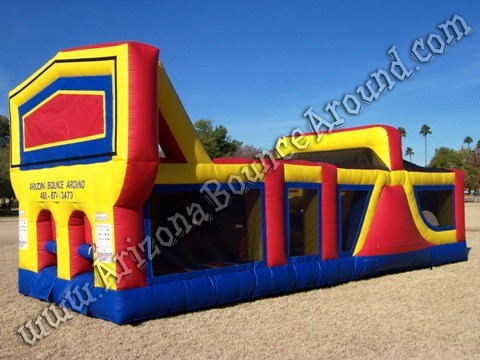 Christmas themed inflatable obstacle course